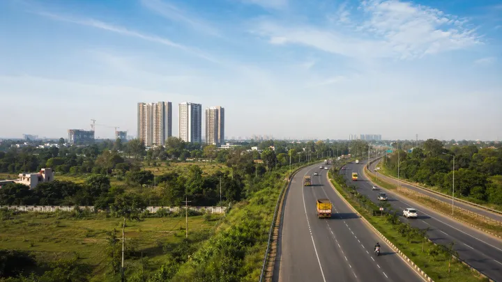 Sobha Trinity Hoskote render showing STRR corridor context