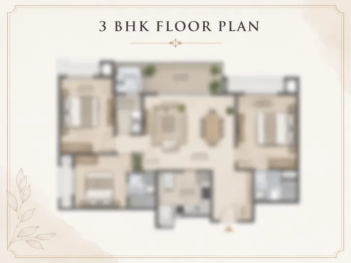 Sobha Trinity Hoskote 3 BHK indicative floor plate